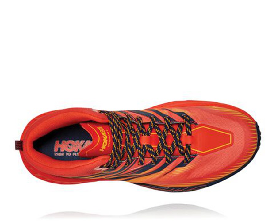 Hoka One One Spor Ayakkabı Erkek Kırmızı - Speedgoat Mid Gore-Tex 2 - UV2579164